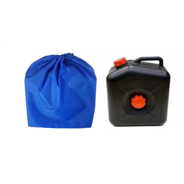 clean waste water container bag blue