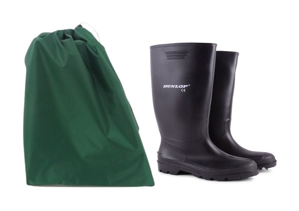 wellington boot bag green