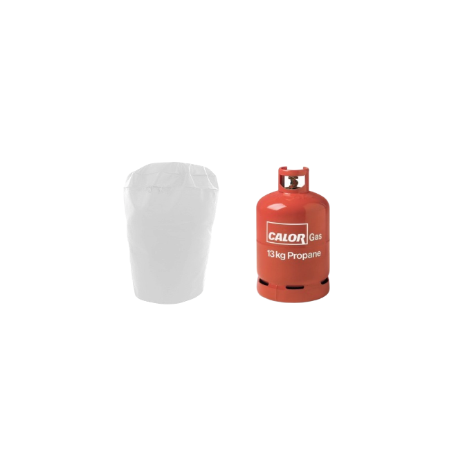 13kg gas bottle and cover white