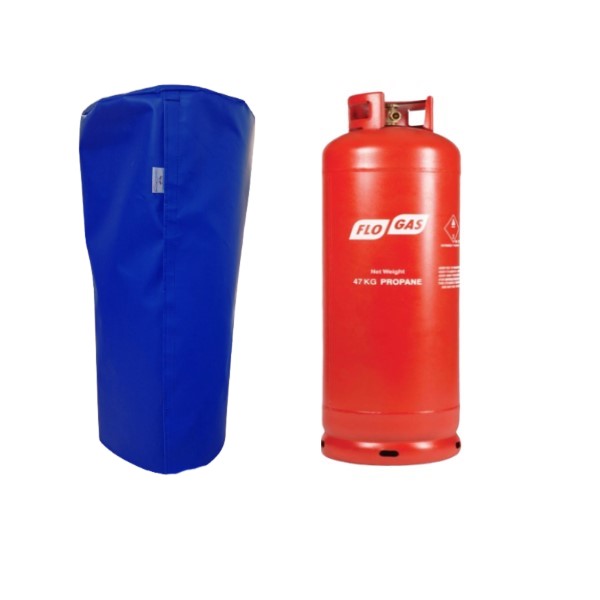 Gas bottle cover 47kg blue with velcro