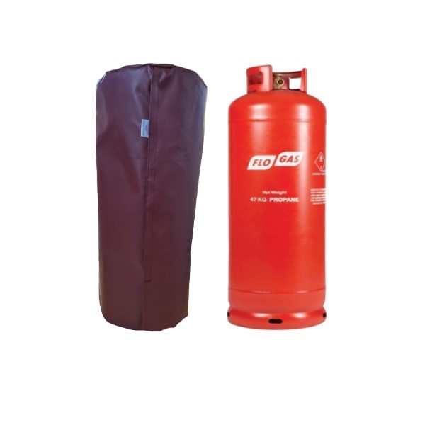 Gas bottle cover 47kg burgundy with velcro