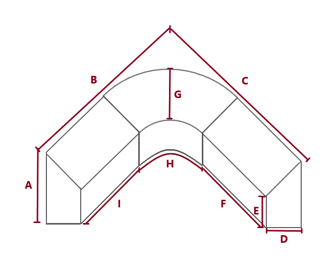 Made To Measure Curved Corner Sofa Cover, How To Measure Corner Sofa