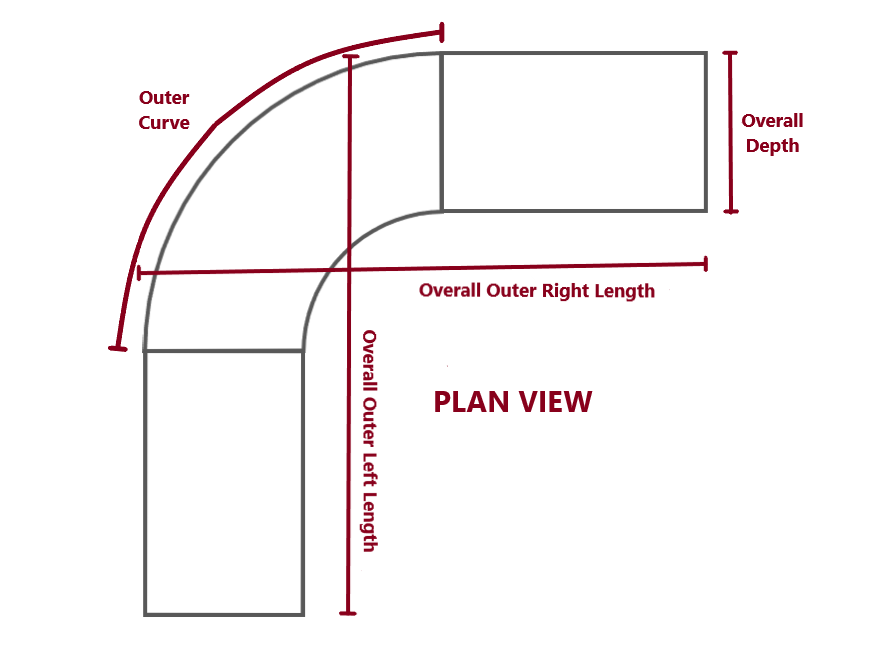 curved corner plan view