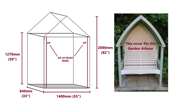 Garden Arbour Cover Measurements