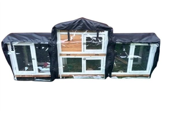 Large 2 Tier Hutch Cover Black