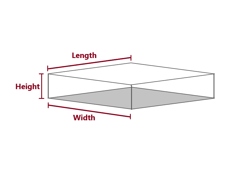 made to measure low rectangular - square cover shape