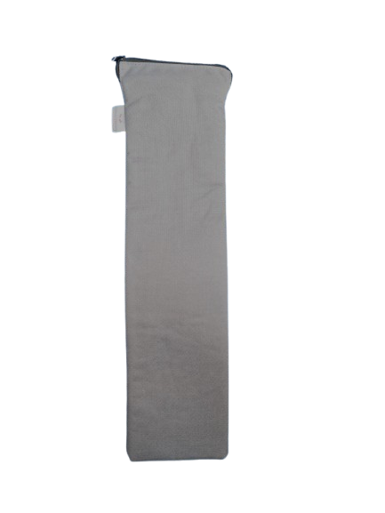 padded zip top bag grey