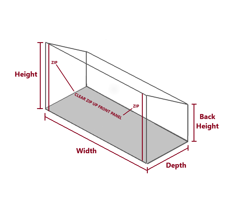 Rabbit Hutch Cover Low Back Shape