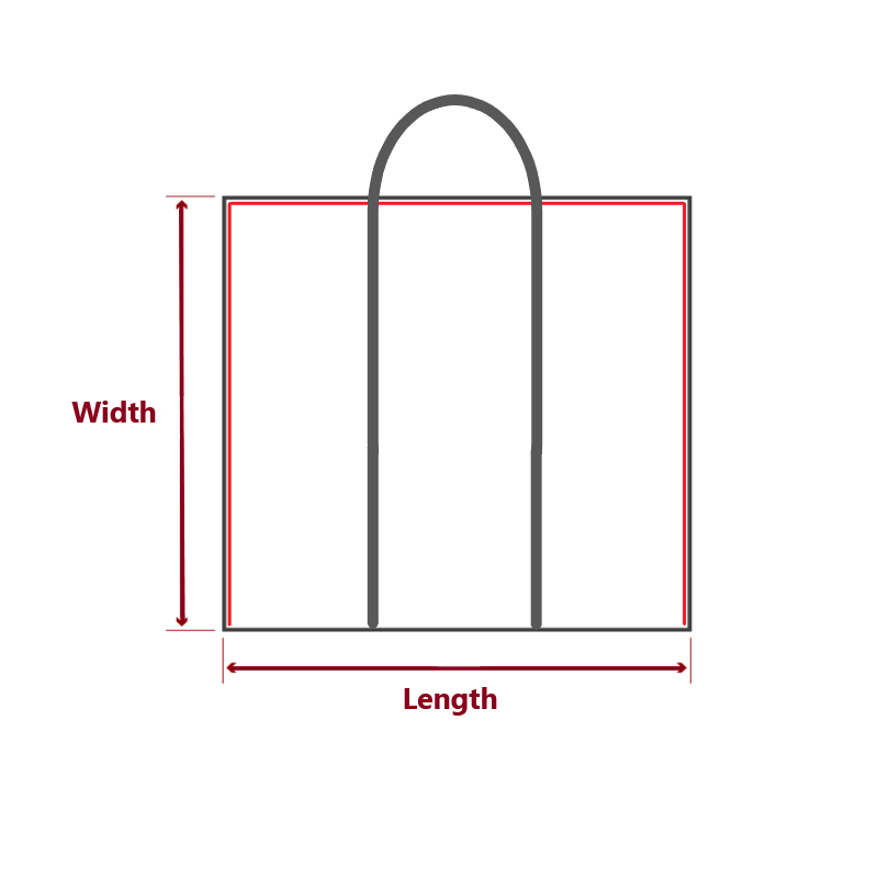rectangular flat zipped bag shape
