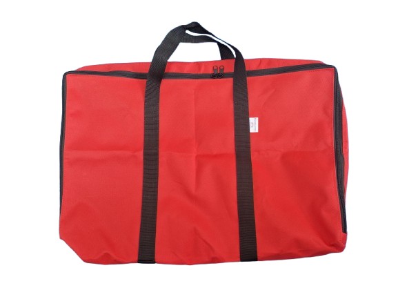 red zip bag