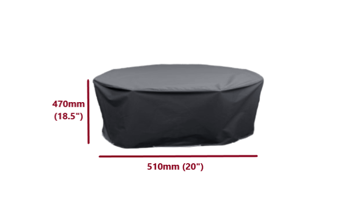 round table cover grey 510mm x 470mm