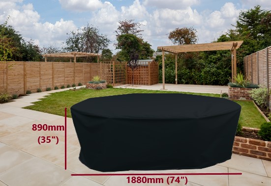 round table cover black 1880 x 890