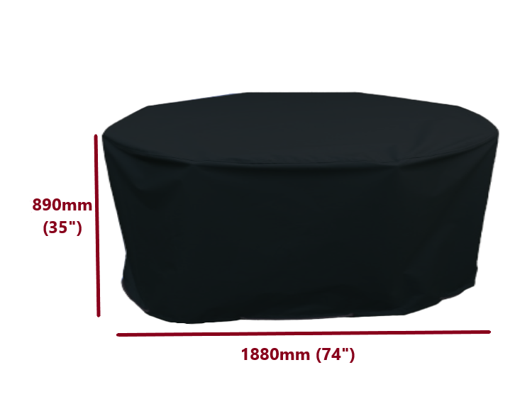 round table cover black 1880 x 890