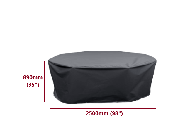 round table cover grey 2500 x 890