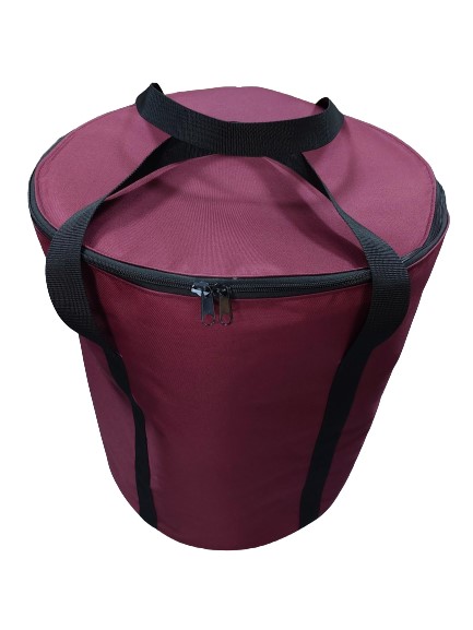 round zipped top bag