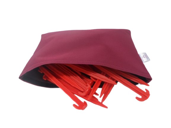 peg bag small burgundy