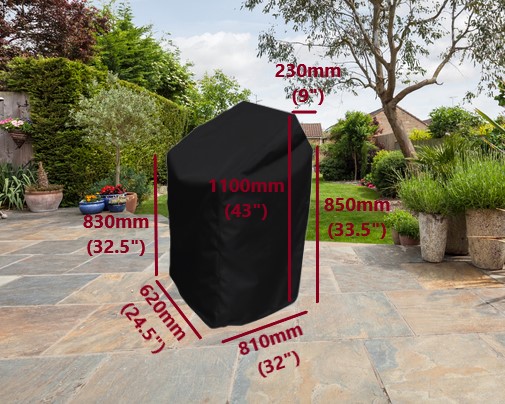 shaped stacking garden chair cover black 1100mm