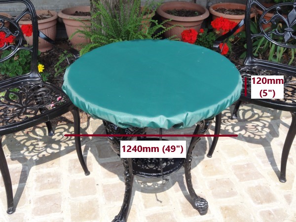 table top cover green 1240 x 120
