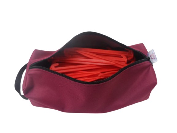 zip peg bag burgundy