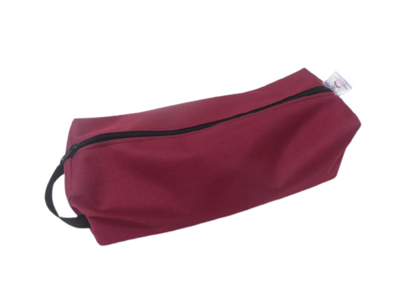 zip peg bag burgundy