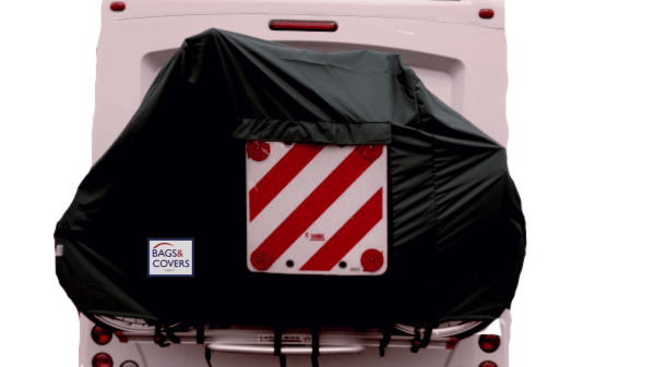 wall mounted bike cover black with pocket